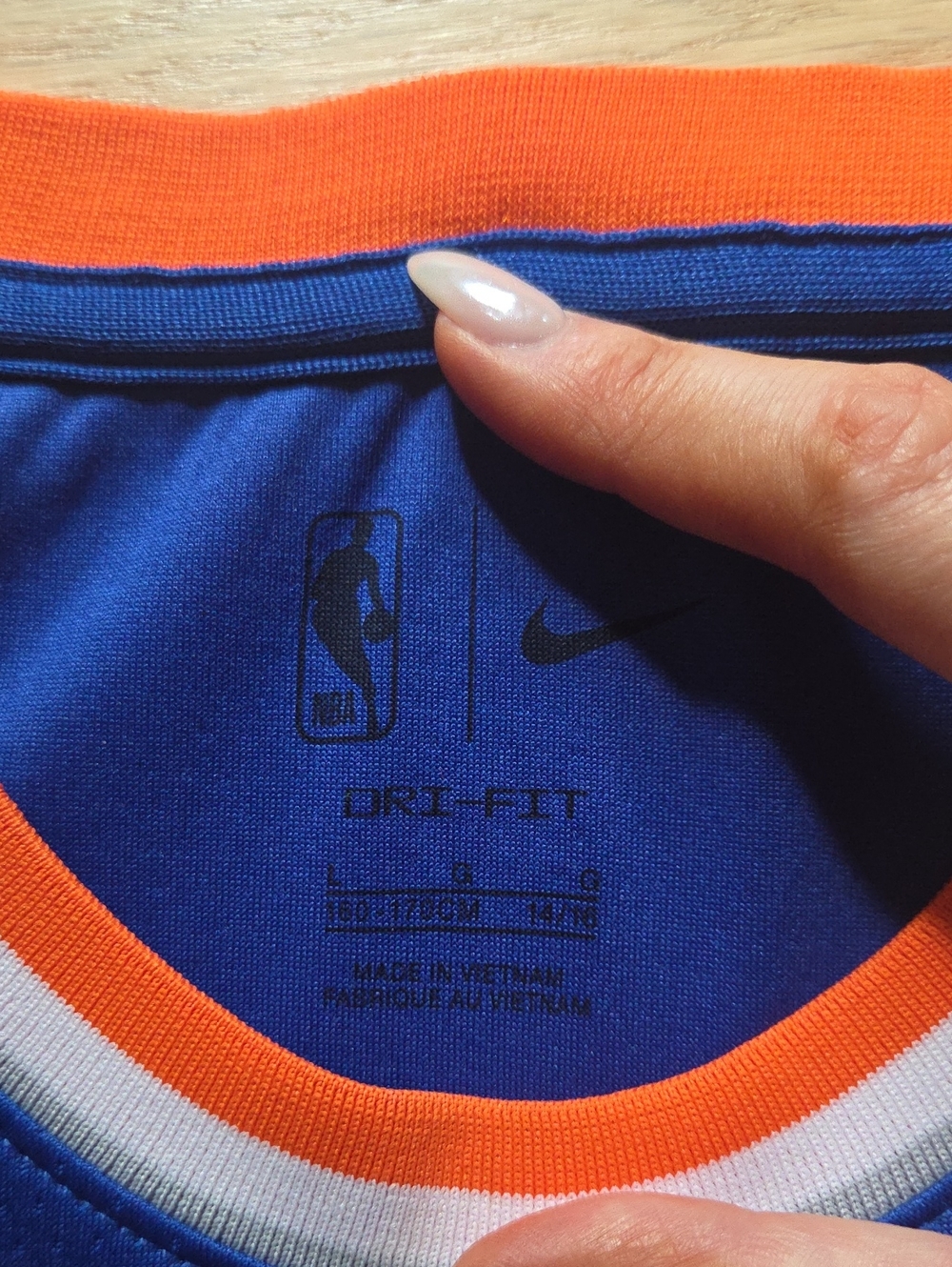 Nike Blue and Orange New York Knicks Basketball Jersey #11 - Picture 2 of 4